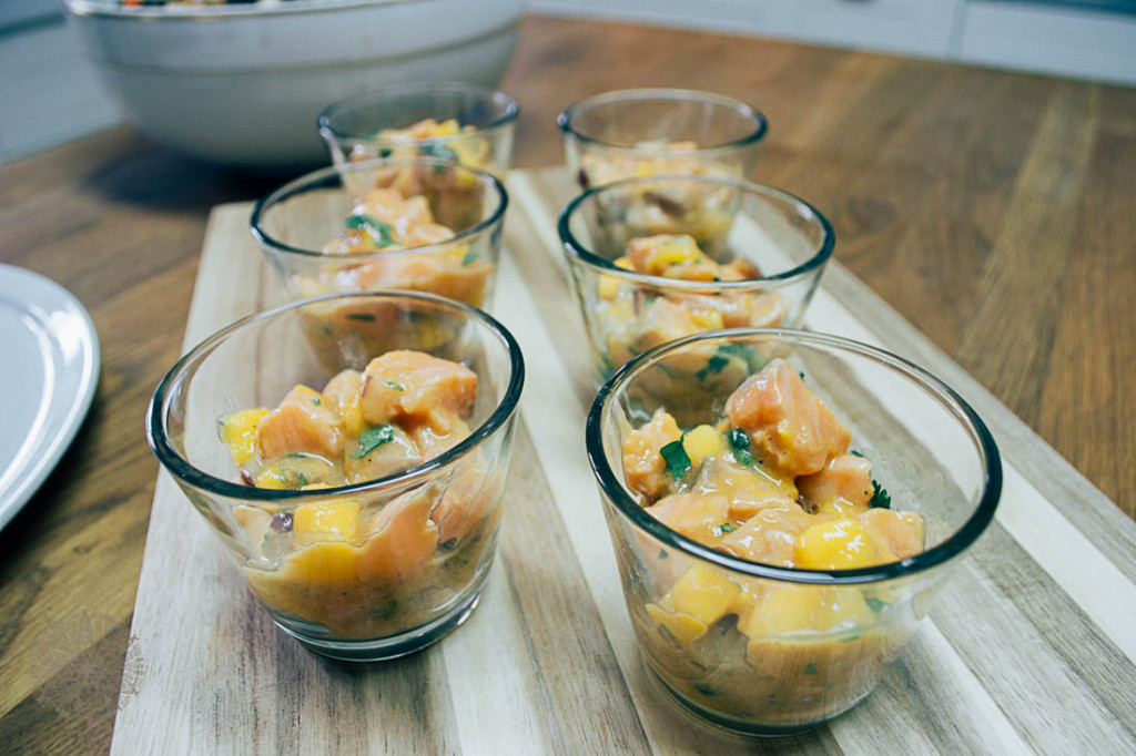 Lachs Ceviche mit Mango und Koriander - FrauBpunkt