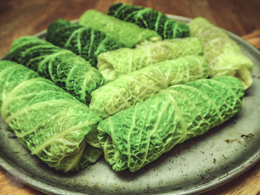 Asiatische Wirsing Rollen mit Hühnchen und Saison Asiatische Wirsing Rollen mit Hühnchen und Saison